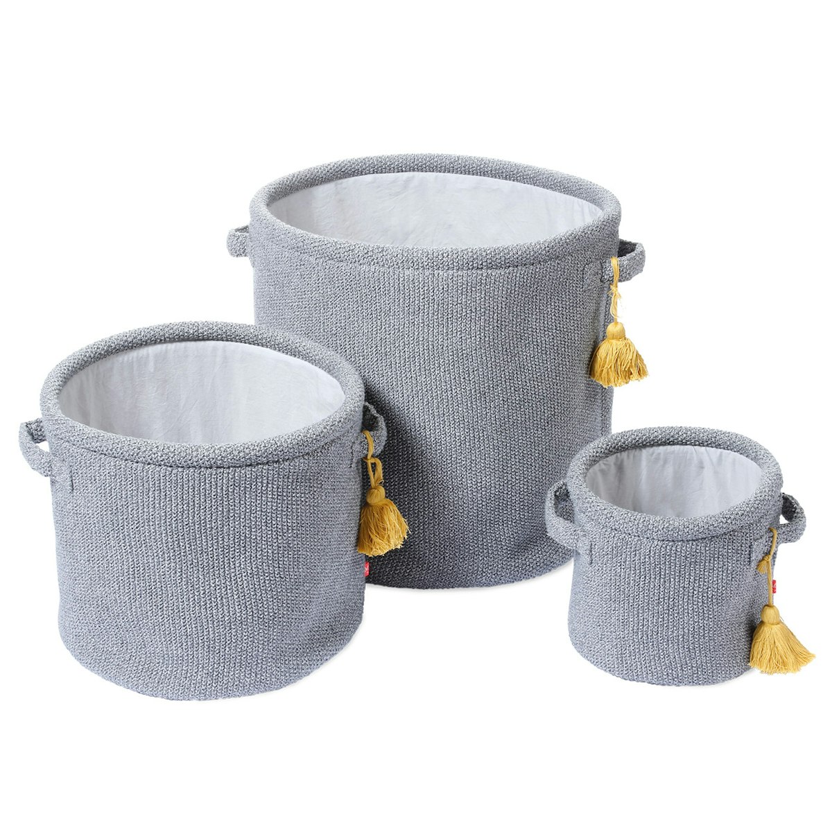 3er Set Aufbewahrungskörbe grau 3er Set Aufbewahrungskörbe grau