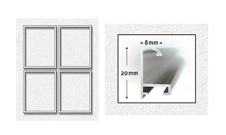 4 silberfarbene Aluminium Bilderrahmen 18 x 24 cm (Quattro)