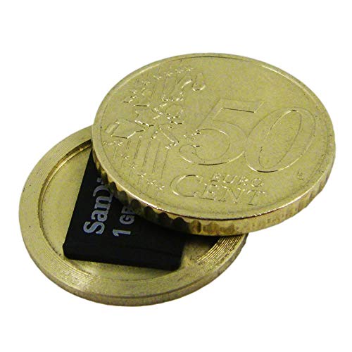 50 Cent Half Euro Coin - Micro SD Card Covert Coin - Secret Compartment Coin von CCS Spy Gear