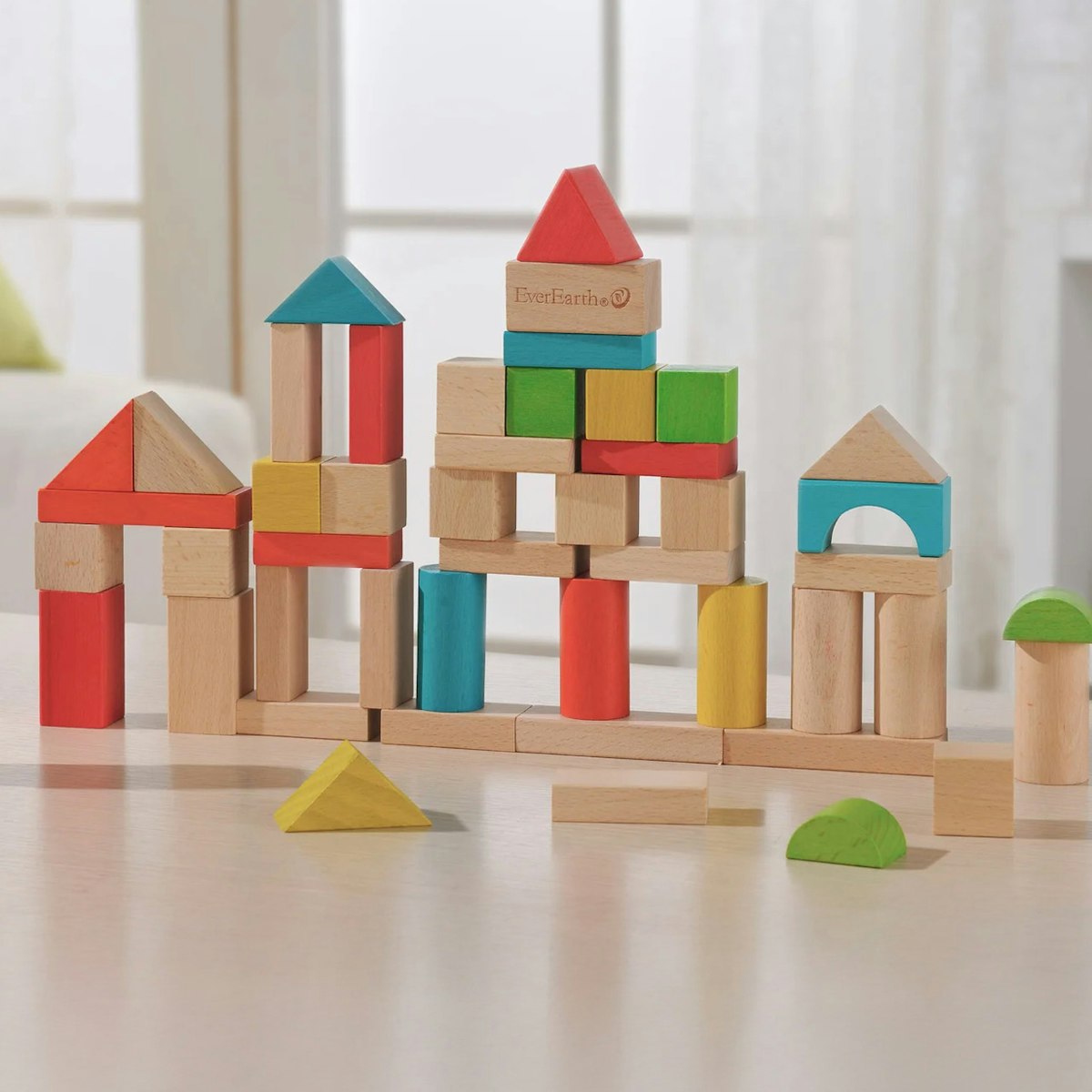 50 Holzbausteine natur und bunt 50 Holzbausteine natur und bunt