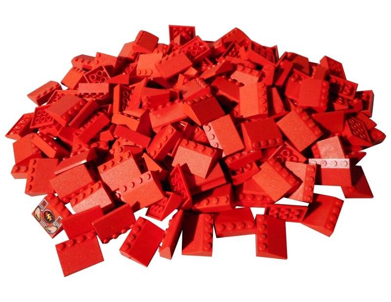 500 GRAMM LEGO® rote Dachsteine / Dachelemente