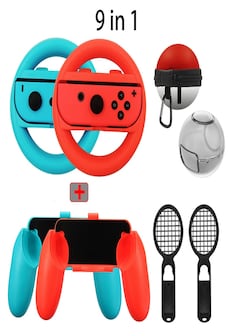 9 in 1 Accessories Kit Joy-Con Case For Nintend Switch Joy Con Handle Elf ball bag Nintendo Switch Gaming