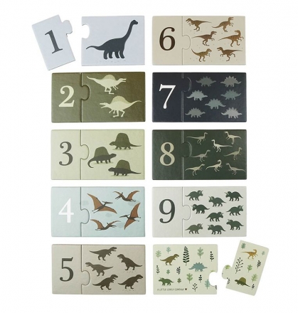 A Little Lovely Company Puzzle Lerne zählen 1-10 Dinosaurier