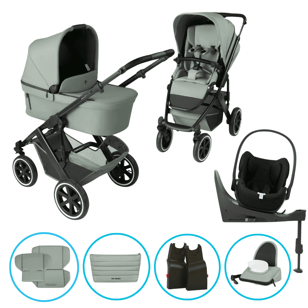 ABC Design Salsa 5 Air 4in1 Kinderwagen Set Pine inkl. Cybex Cloud T i-Size Sepia Black, Cybex Base T, ABC Design Adapter & gratis Zubehör ABC Design Salsa 5 Air 4in1 Kinderwagen Set Pine inkl. Cybex Cloud T i-Size Sepia Black, Cybex Base T, ABC Design Adapter & gratis Zubehör