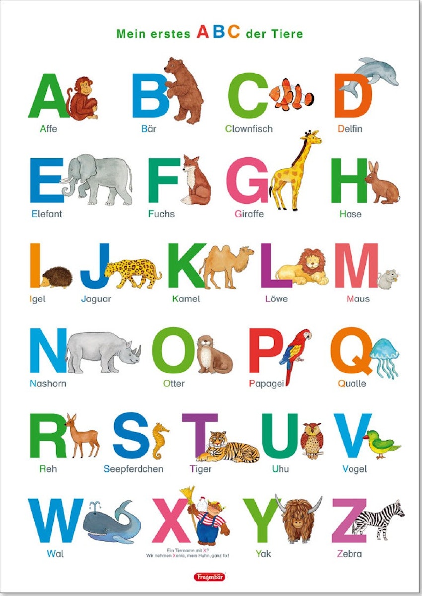 ABC Poster Lerntafel ab 4 Jahre 70x 100 cm ABC Poster Lerntafel ab 4 Jahre 70x 100 cm