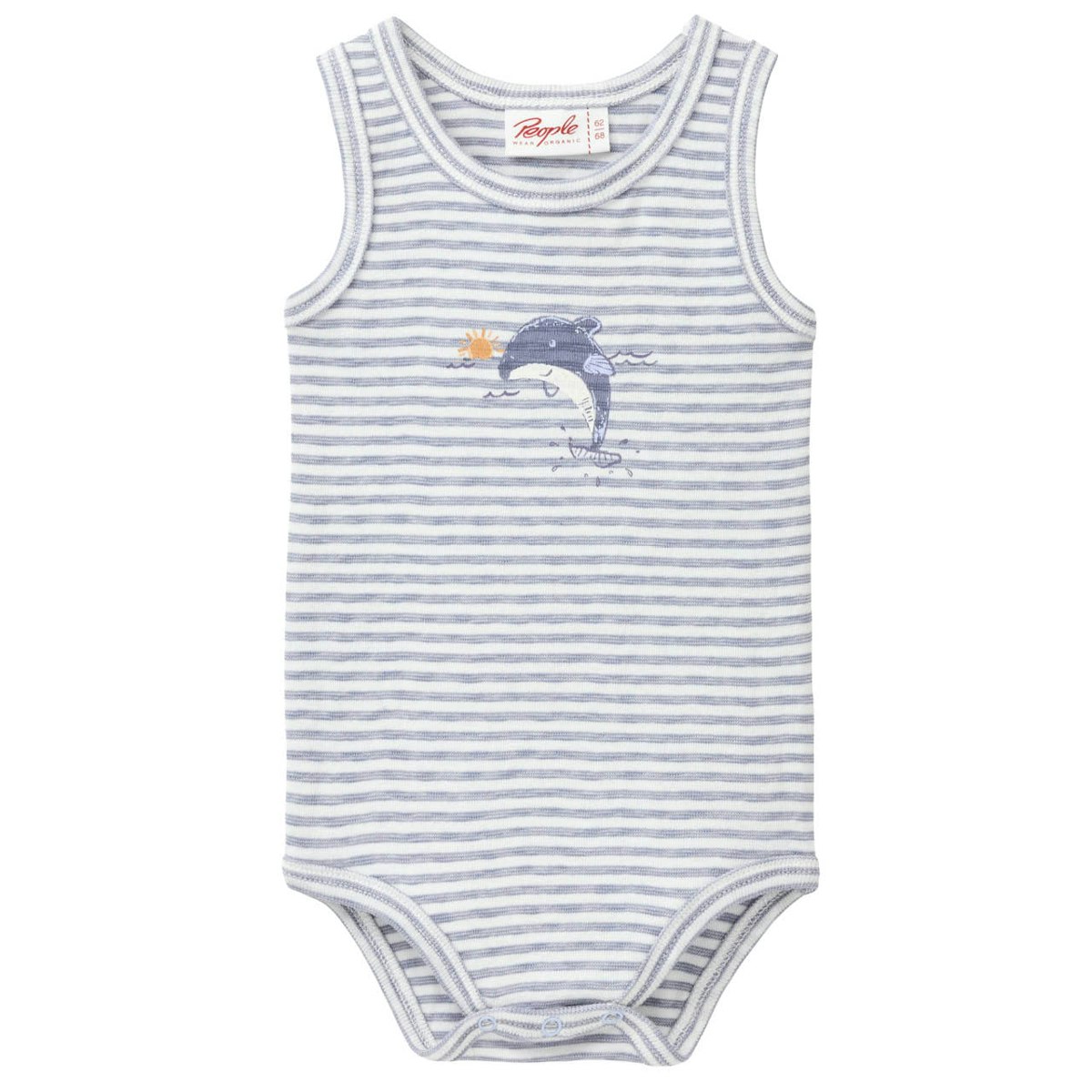 Ärmelloser Body blau gestreift 98/104 Ärmelloser Body blau gestreift 98/104