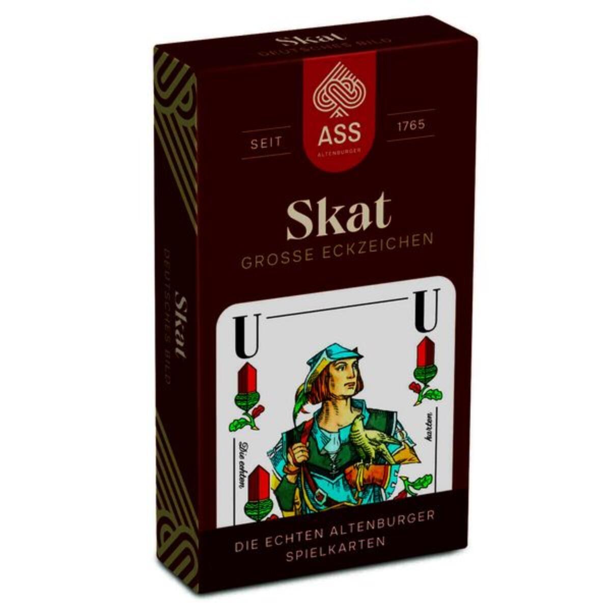 ASS Altenburger Spielkarten - Skat große Eckzeichen Deutsches Bild Kartonetui ASS Altenburger Spielkarten - Skat große Eckzeichen Deutsches Bild Kartonetui
