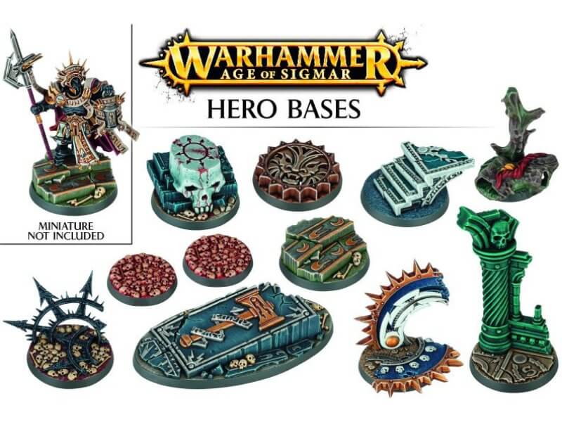 Age of Sigmar Hero Bases Round Bases (11 Bases) Games Workshop AoS 40k Basen