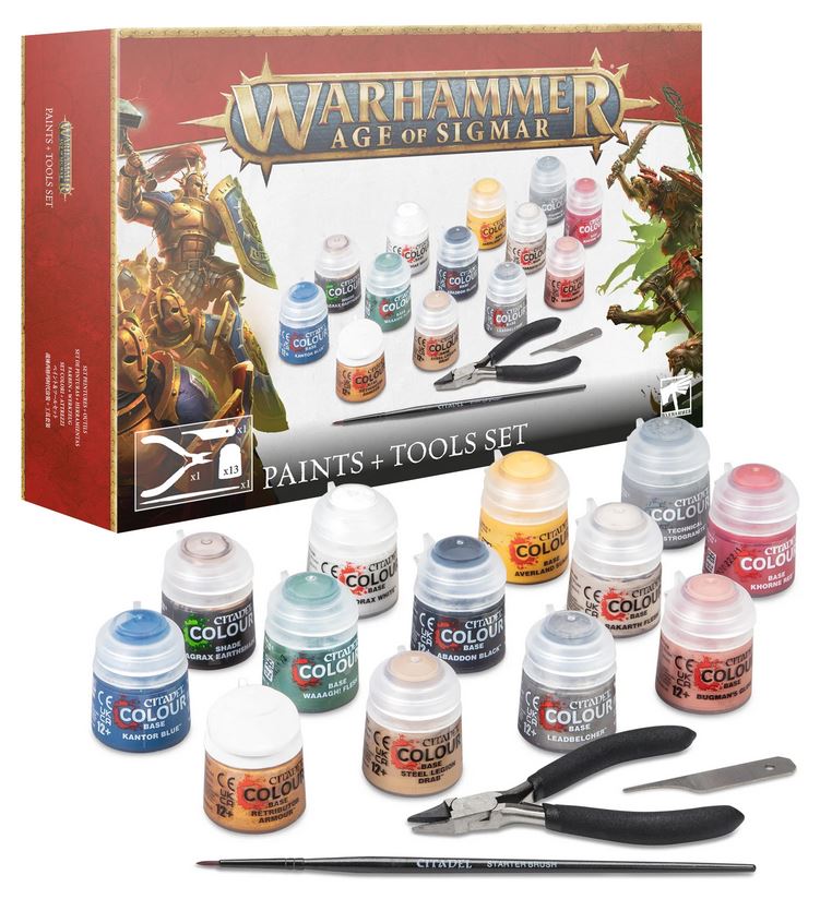 Age of Sigmar Paints and Tools Set Games Workshop 80-17 AoS Farben Werkzeug