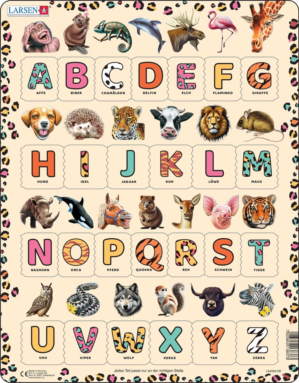 Alphabet der Tiere - Lernpuzzle Alphabet der Tiere - Lernpuzzle