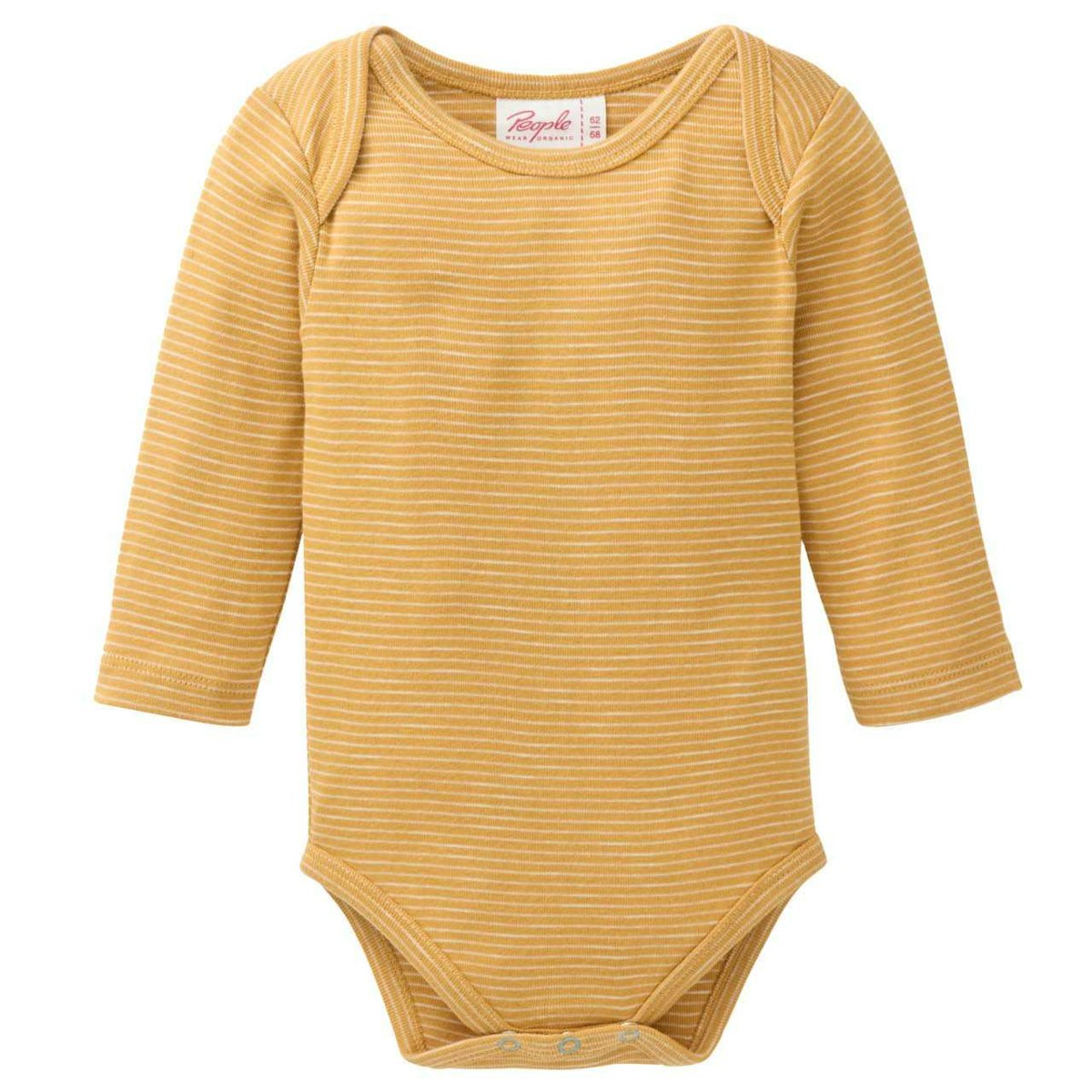 Anschmiegsamer Body langarm senfgelb geringelt 98/104 Anschmiegsamer Body langarm senfgelb geringelt 98/104