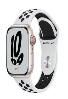 Apple Watch Nike Series 7 GPS+Cellular,41mm Koperta z aluminium w kolorze księżycowej poświaty z pas