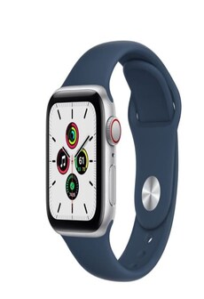 Apple Watch SE GPS + Cellular,44mm koperta z aluminium w kolorze srebrnym z paskiem sportowym- kolor