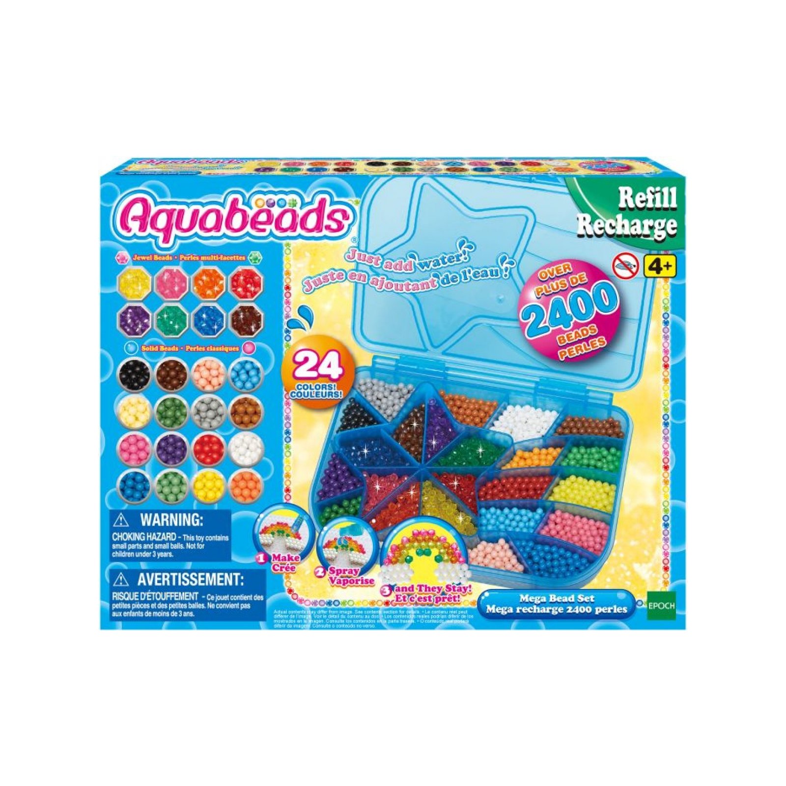 Aquabeads - Maxi Nachfüllbox, 2400 Stück