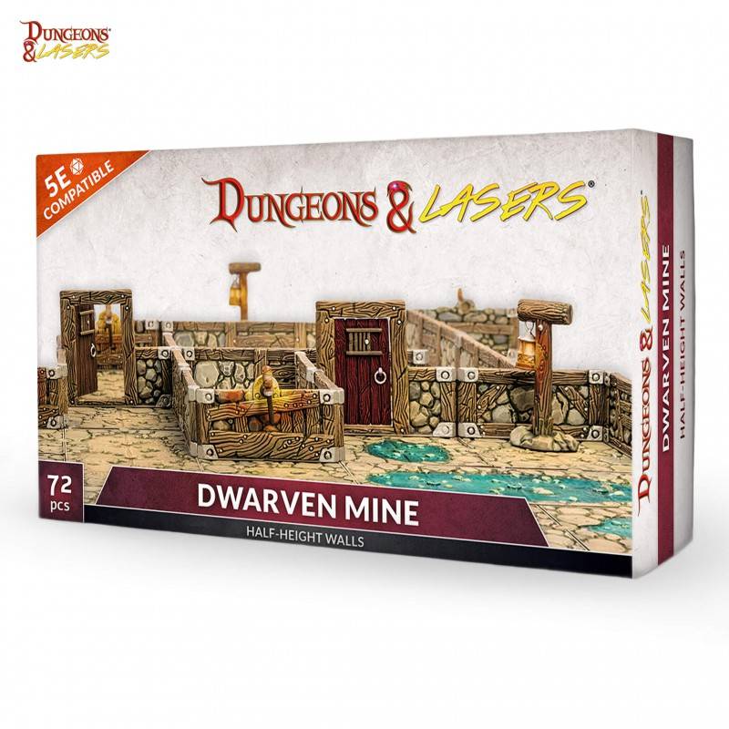 Archon Studio Dungeons & Lasers Dwarven Mine Half-Height Walls Gelände Terrain