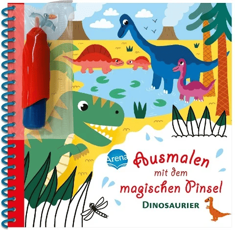 Arena Verlag - Ausmalen mit dem magischen Pinsel – Dinosaurier Arena Verlag - Ausmalen mit dem magischen Pinsel – Dinosaurier