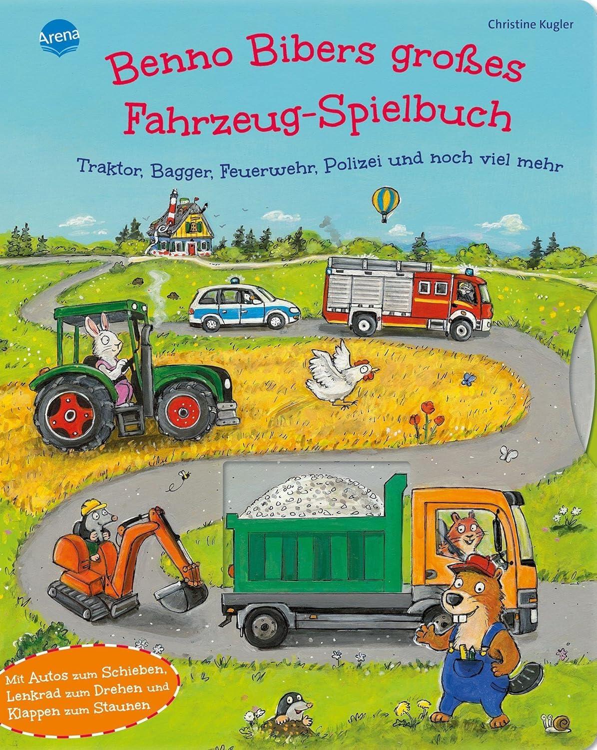 Arena Verlag - Benno Bibers großes Fahrzeug-Spielbuch. Traktor, Bagger, Feu Arena Verlag - Benno Bibers großes Fahrzeug-Spielbuch. Traktor, Bagger, Feu