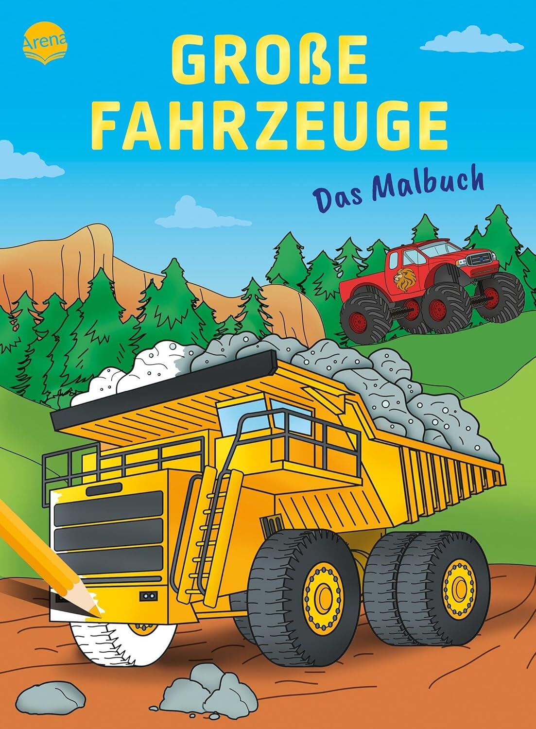 Arena Verlag - Große Fahrzeuge, Das Malbuch Arena Verlag - Große Fahrzeuge, Das Malbuch