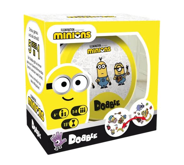 Asmodee Dobble Minions Beobachtungsspiel Reaktionsspiel Legespiel FUN