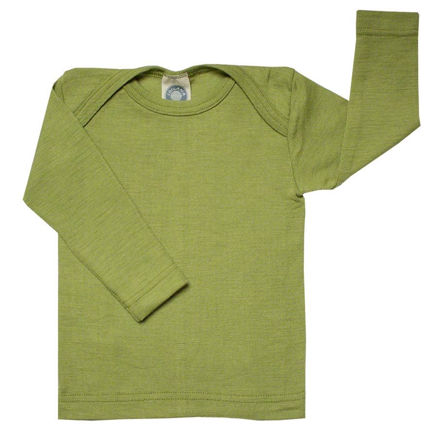 Atmungsaktives Wolle Seide Shirt grün 98/104 Atmungsaktives Wolle Seide Shirt grün 98/104