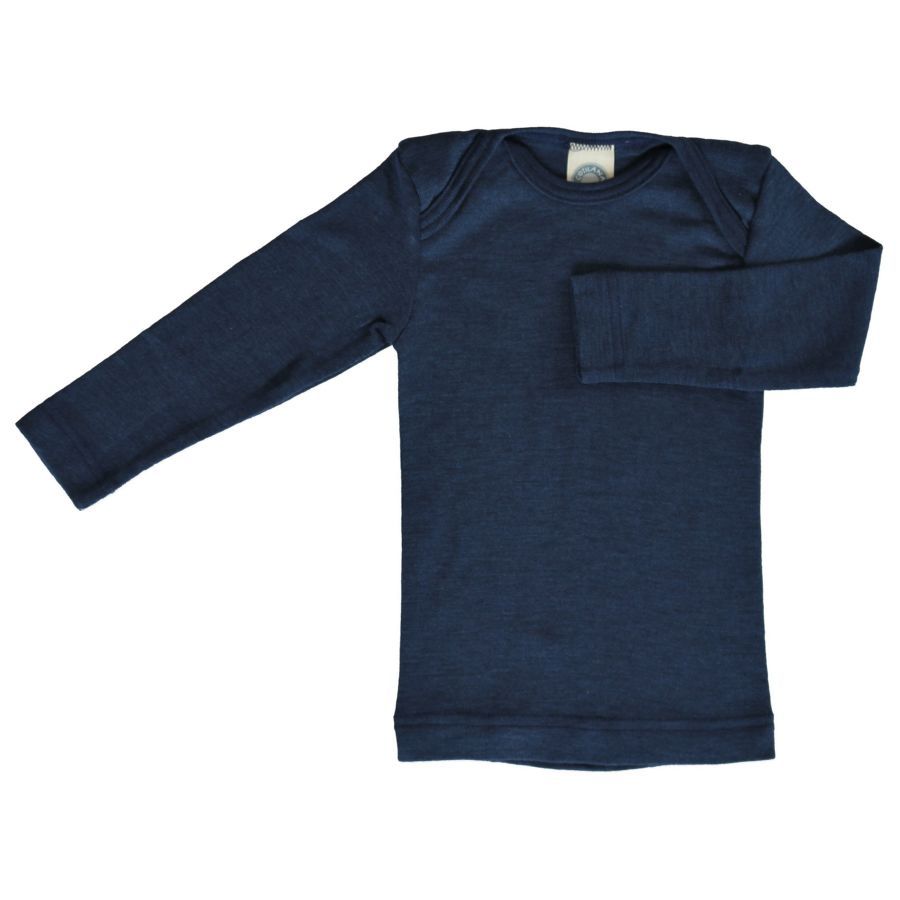 Atmungsaktives Wolle Seide Shirt marine 86/92 Atmungsaktives Wolle Seide Shirt marine 86/92