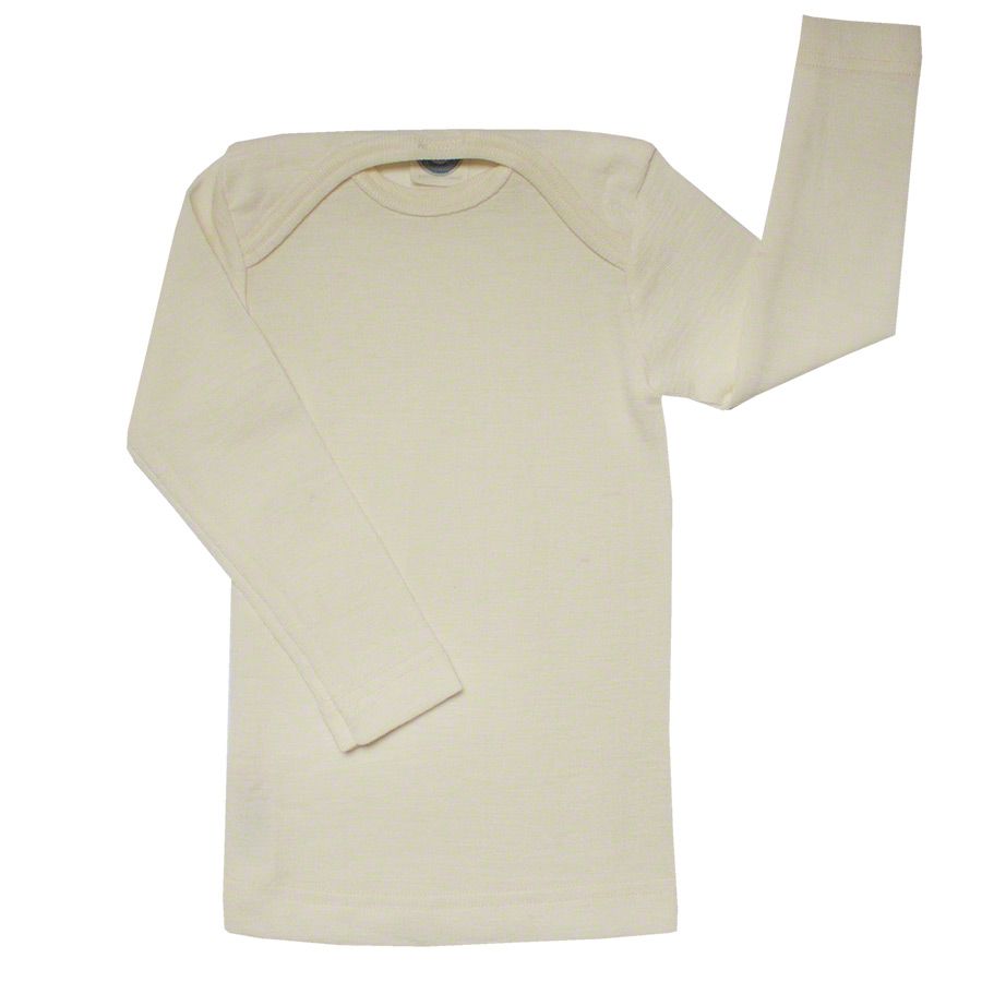 Atmungsaktives Wolle Seide Shirt ungefärbt 140 Atmungsaktives Wolle Seide Shirt ungefärbt 140