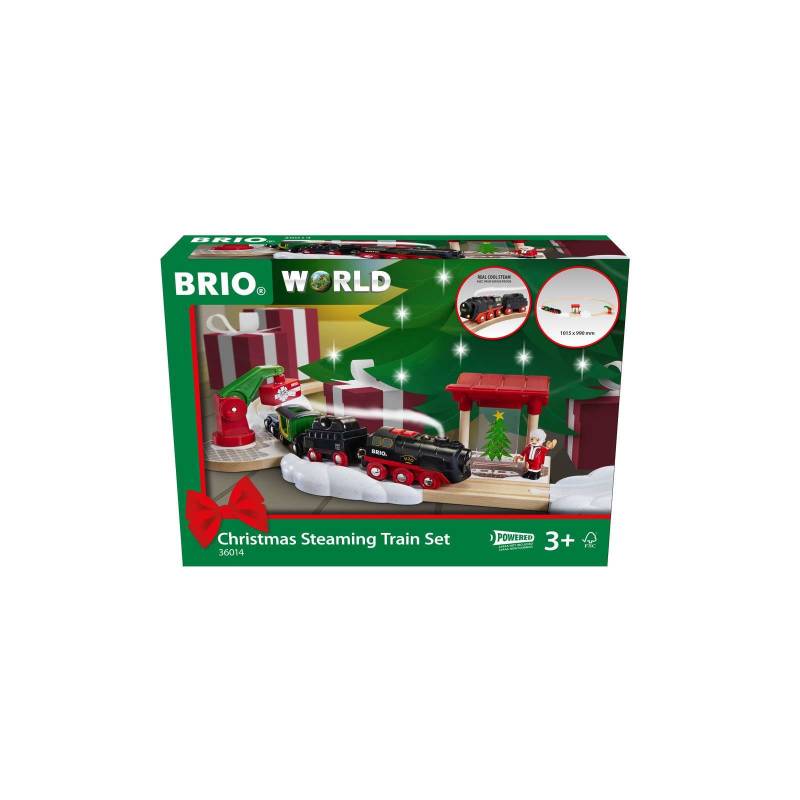 BRIO - Batterie-Dampflok Weihnachts-Set