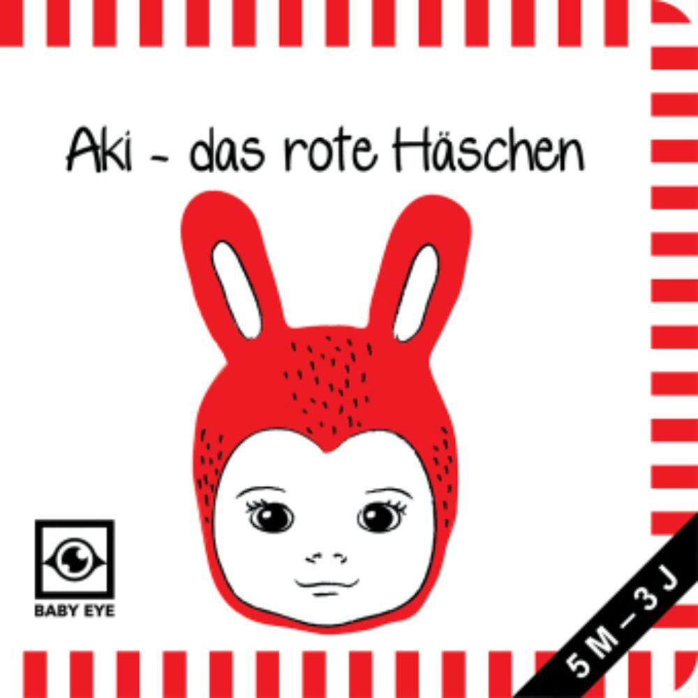 Baby Eye Bilderbücher - Kontrastbuch Aki-das rote Häschen Baby Eye Bilderbücher - Kontrastbuch Aki-das rote Häschen