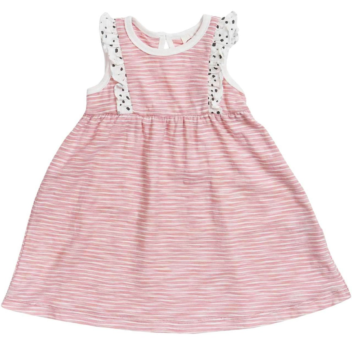 Baby Kleid Sommer ohne Arm rosa geringelt 62/68 Baby Kleid Sommer ohne Arm rosa geringelt 62/68