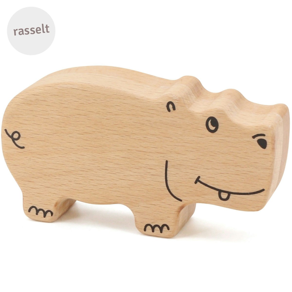 Babyrassel aus Holz ab 6 Monate – Hippo Babyrassel aus Holz ab 6 Monate – Hippo