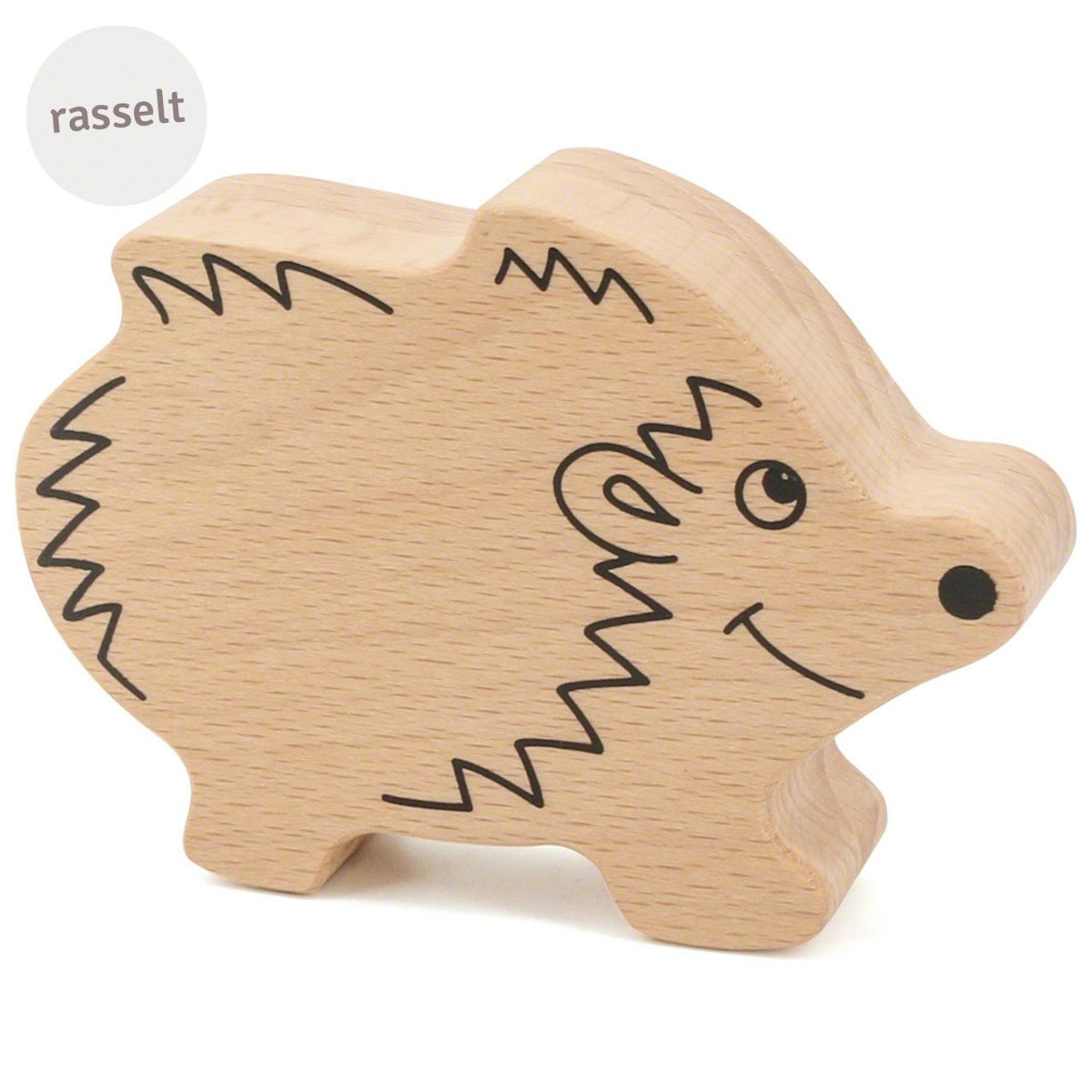 Babyrassel aus Holz ab 6 Monate – Igel Babyrassel aus Holz ab 6 Monate – Igel
