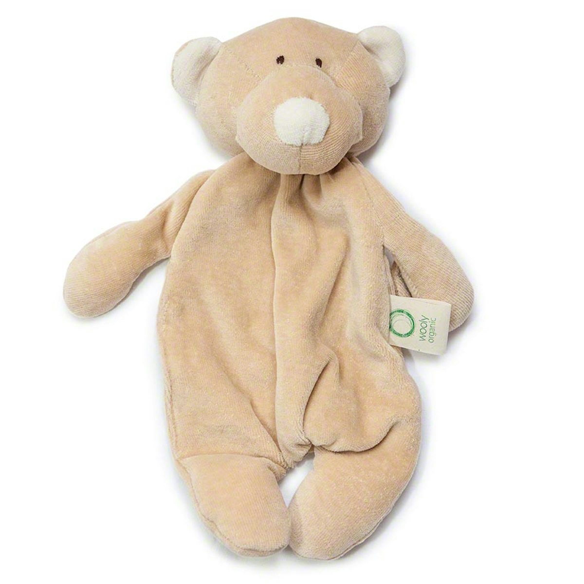 Bär Schmusetuch mit Klettband ohne Rassel vegan Bär Schmusetuch mit Klettband ohne Rassel vegan