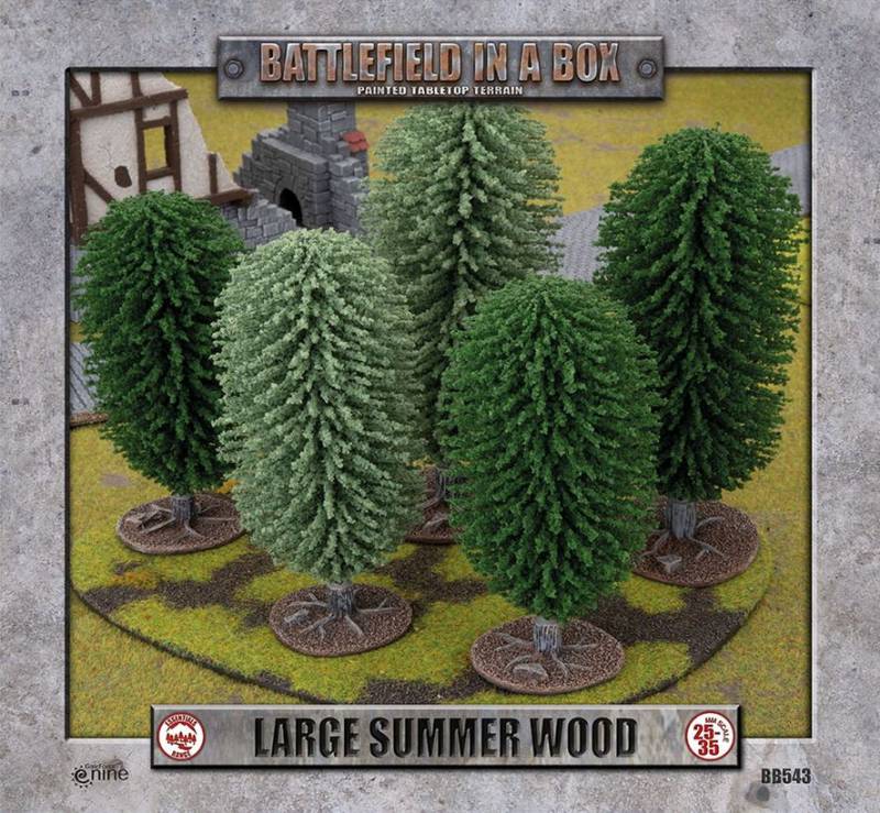 Battlefield in a Box Large Summer Wood 25mm 35mm Gelände Terrain Bäume Wald