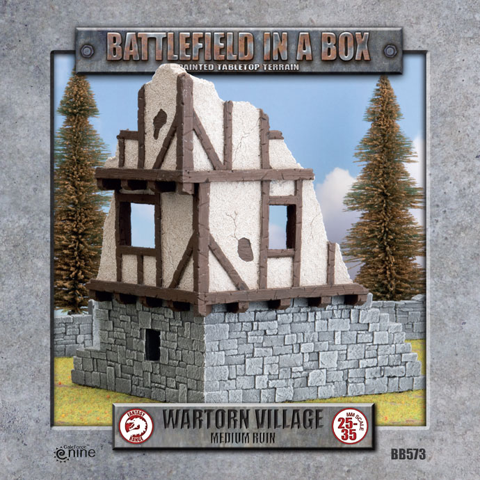 Battlefield in a Box The Wartorn Village Medium Ruin 28mm 35mm Fantasy Gelände