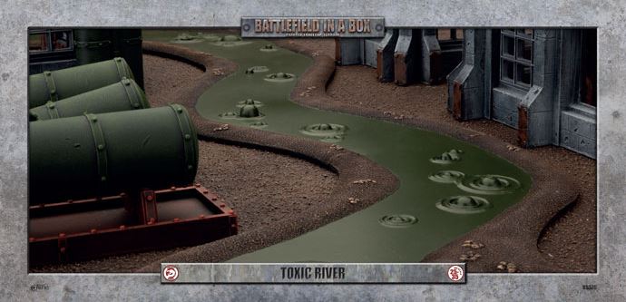 Battlefield in a Box Toxic River 15mm 28mm 35mm Gelände Giftiger Fluss Tabletop