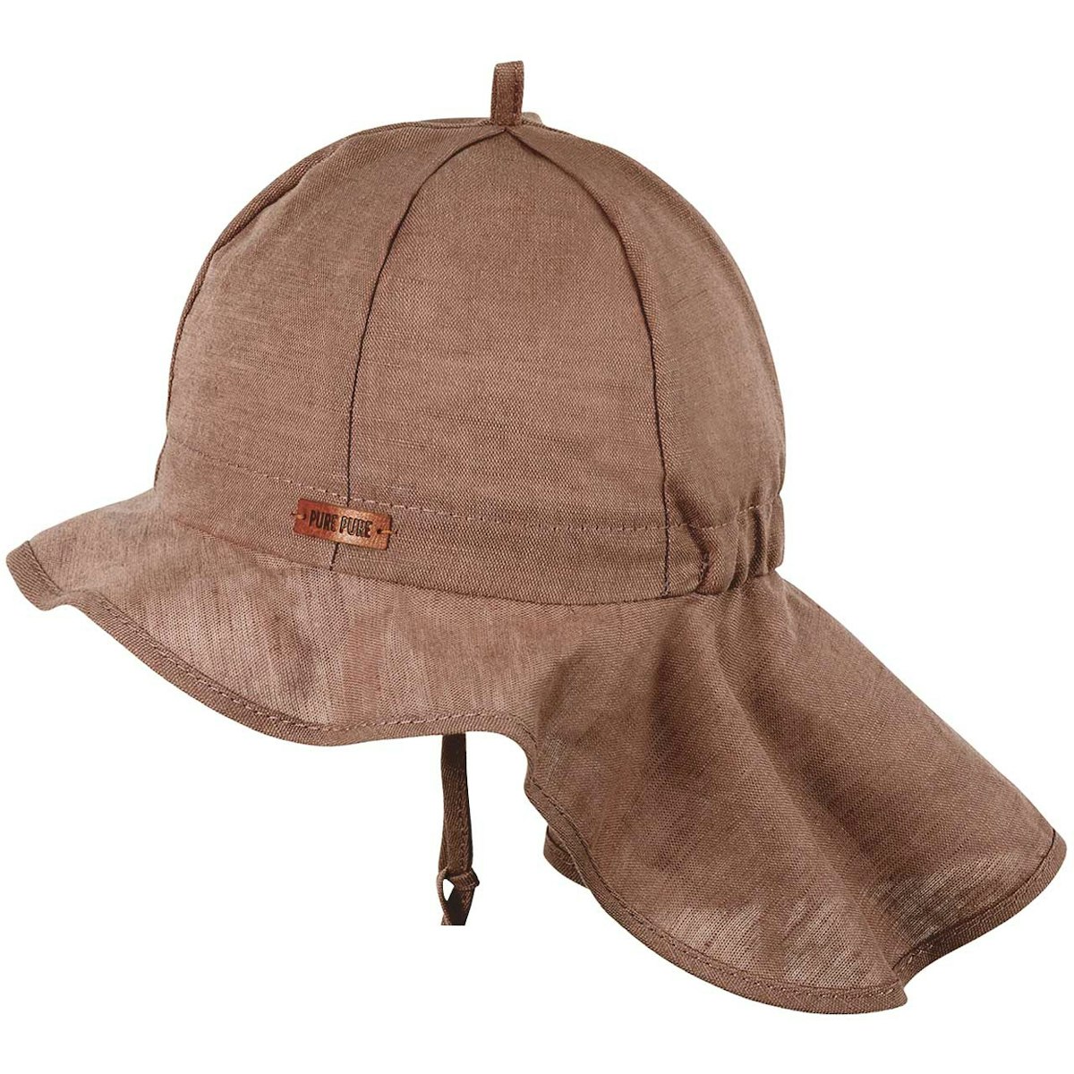 Baumwoll Leinen Mix Sonnenhut Nackenschutz grape-lila 45 Baumwoll Leinen Mix Sonnenhut Nackenschutz grape-lila 45