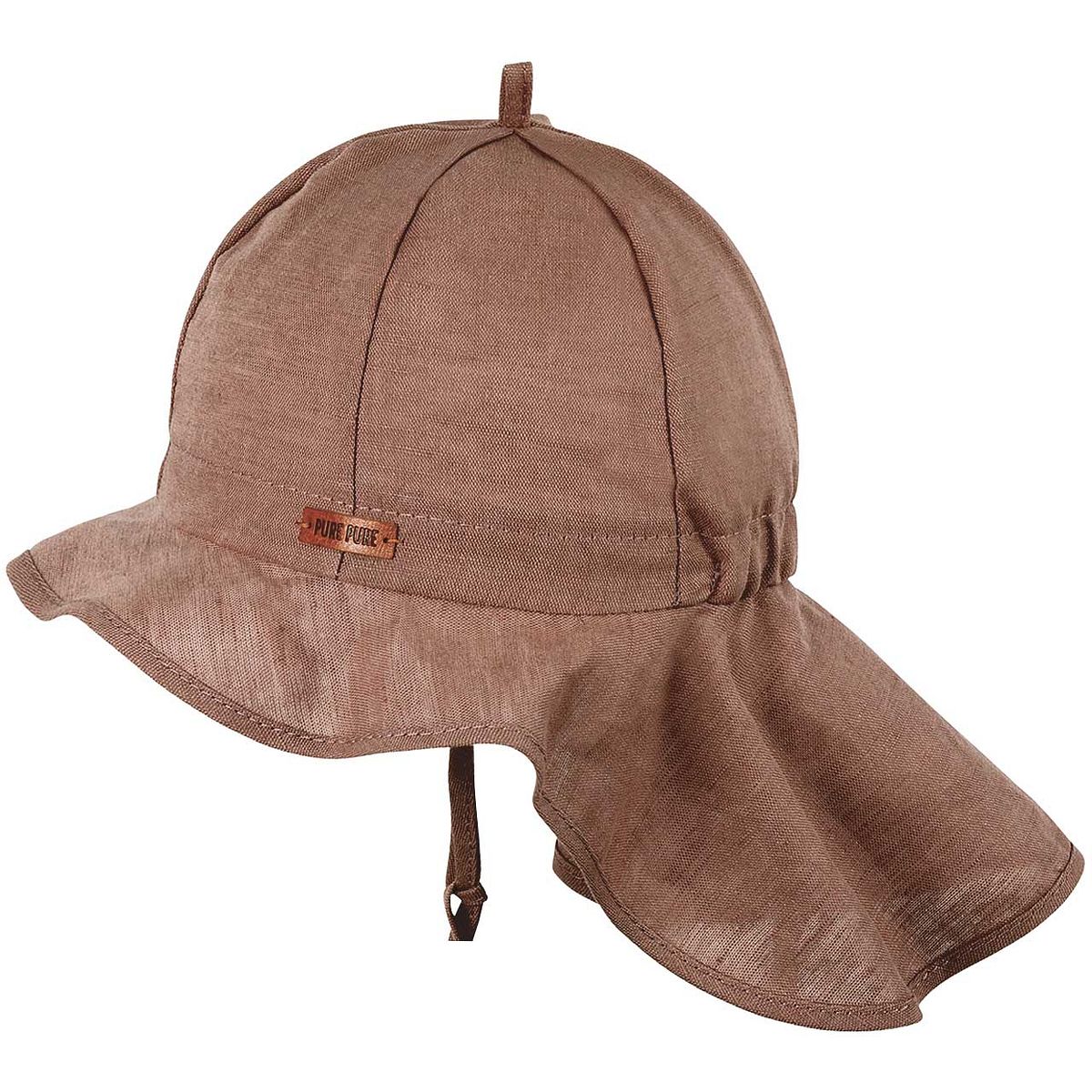 Baumwoll Leinen Mix Sonnenhut Nackenschutz grape-lila 49 Baumwoll Leinen Mix Sonnenhut Nackenschutz grape-lila 49