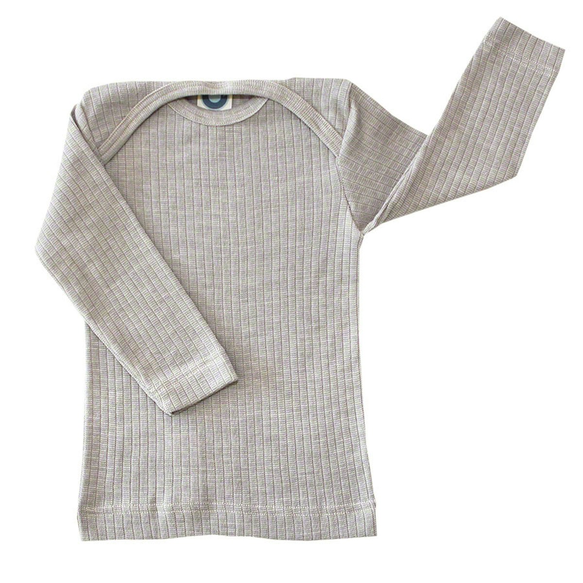 Baumwolle Wolle Seide Langarmshirt grau meliert 92 Baumwolle Wolle Seide Langarmshirt grau meliert 92