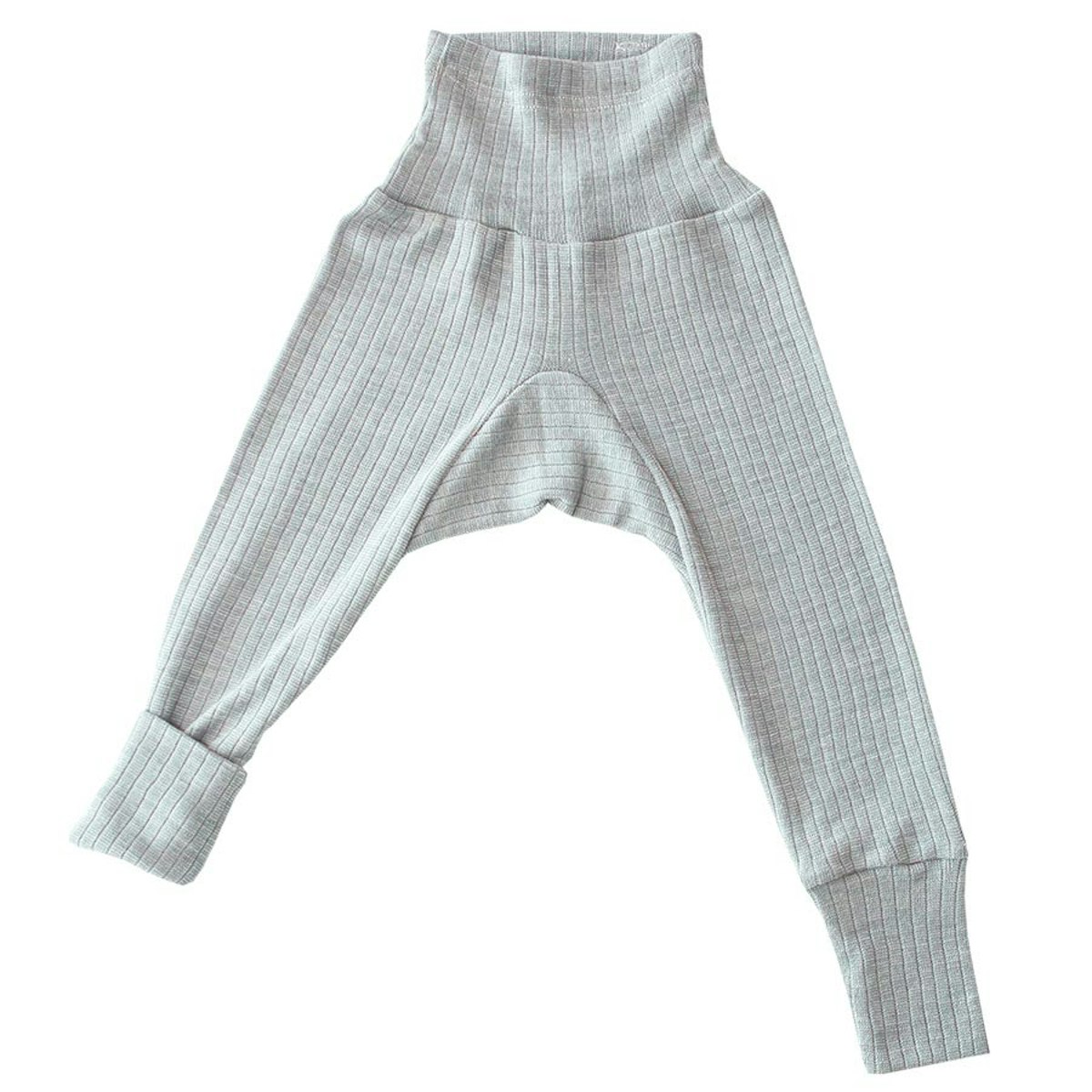 Baumwolle Wolle Seide Leggings grau meliert 50/56 Baumwolle Wolle Seide Leggings grau meliert 50/56