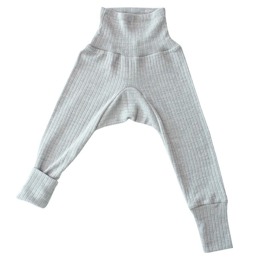Baumwolle Wolle Seide Leggings grau meliert 50/56 Baumwolle Wolle Seide Leggings grau meliert 50/56