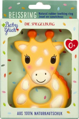 Beißring aus Naturkautschuk Giraffe - BabyGlück Beißring aus Naturkautschuk Giraffe - BabyGlück