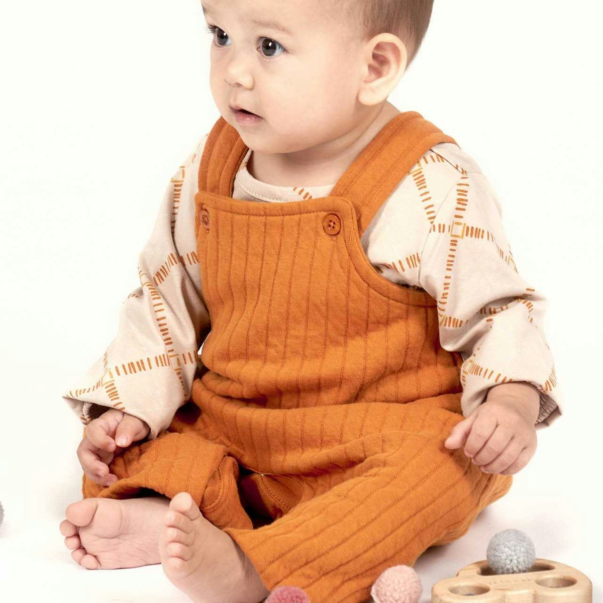 Bequemer Strampler gesteppt karamell-braun 80/86 Bequemer Strampler gesteppt karamell-braun 80/86