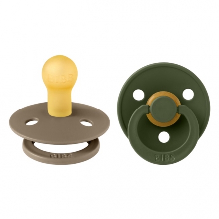 Bibs Colour Schnuller aus Naturgummi Hunter Green & Dark Oak 6-18 Monate