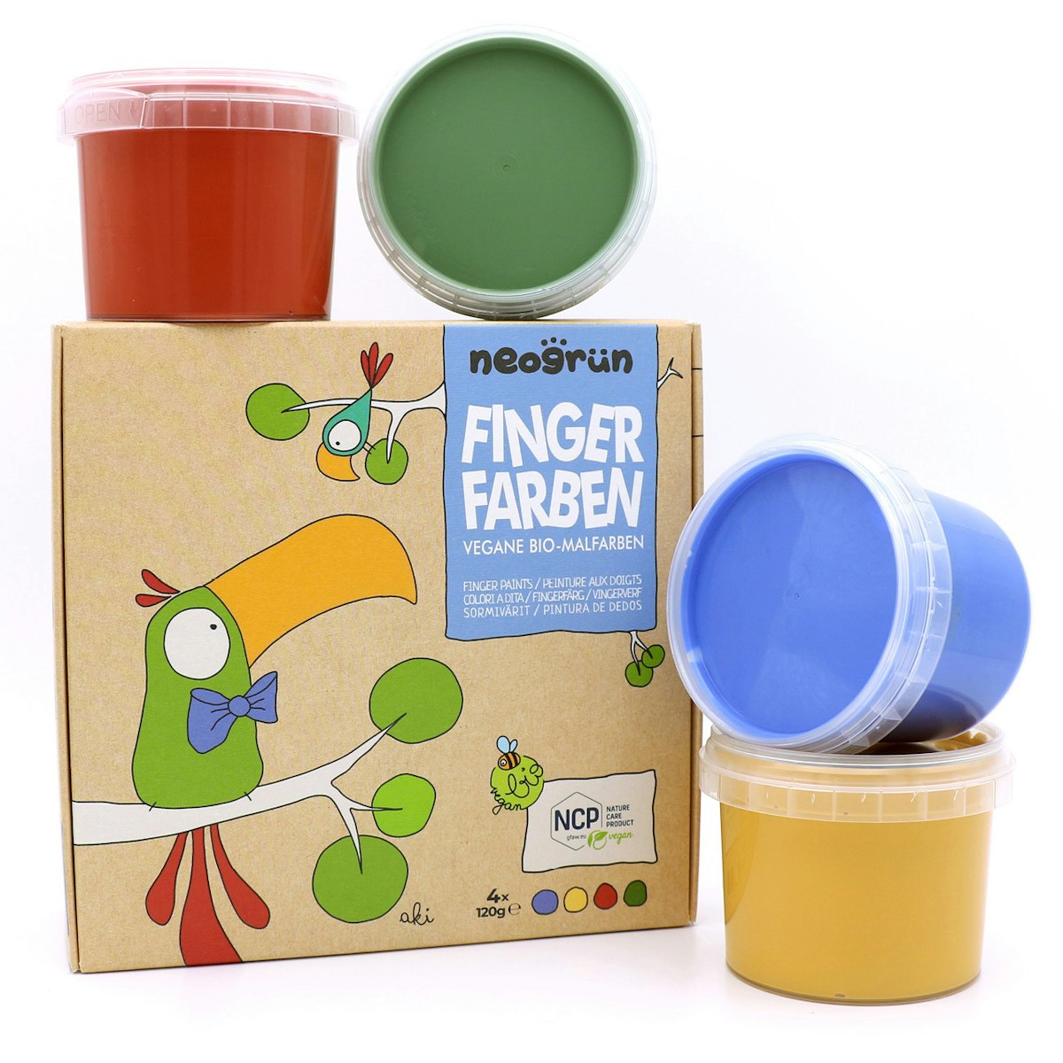Bio Fingerfarben für klein Kinder 4er Set AKI Bio Fingerfarben für klein Kinder 4er Set AKI