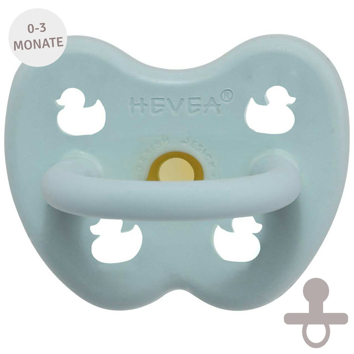 Bio Schnuller rund 0-3 Monate Ente blau Bio Schnuller rund 0-3 Monate Ente blau