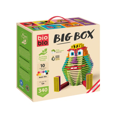 Bioblo BIG BOX Multi Mix - 340 Bausteine in 10 Farben von BIOBLO