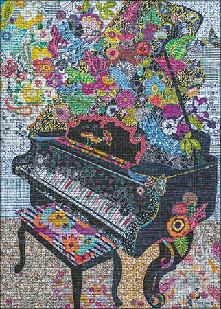 Bl�hendes Klavier - Quilt Art