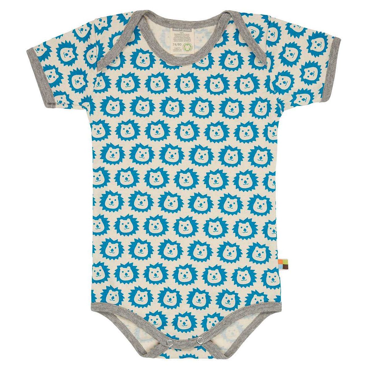 Body kurzarm Löwe hellblau 62/68 Body kurzarm Löwe hellblau 62/68