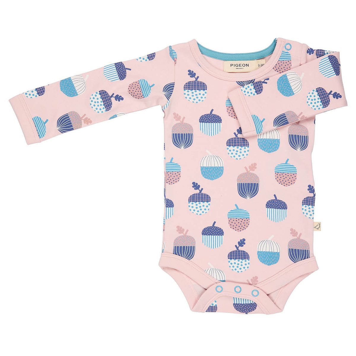 Body langarm Eicheln rosa 56/62 Body langarm Eicheln rosa 56/62