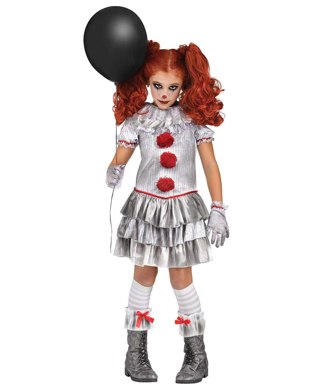 Böses Jahrmarkts Clownmädchen Kinderkostüm Böses Jahrmarkts Clownmädchen Kinderkostüm